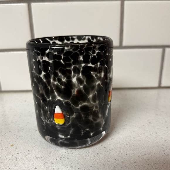 Other - NEW - Blown Glass Halloween Candy Corn Glass